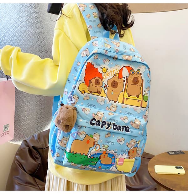 Large Capacity Backpack | Middle and Elementary School Girls' School Bag - Blue Blue