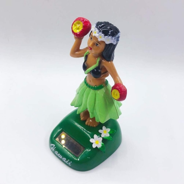 Solcellsdocka Hula Dansare Bobble Hawaiian Docka Bikini Strandflicka Bilinstrumentbräda Bobble