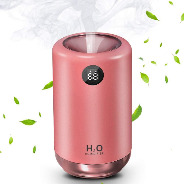 Luftfuktare, 500 ml stor kapacitet kall dimma bärbar luftfuktare batteridriven, USB