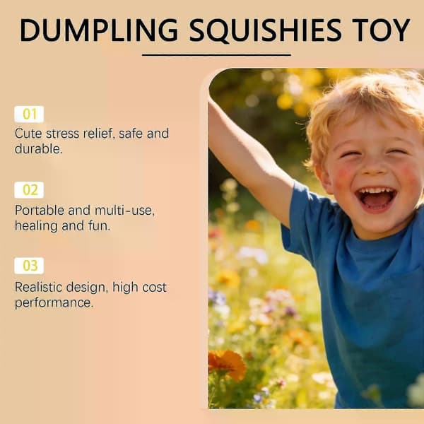 Dumpling Squishies Legetøj, Kæmpe Glitter Dumpling, Farverige Dumplings Stressbolde Fidget Sensorisk Legetøj, Klem Dejbold Stresslindrende Håndlegetøj...