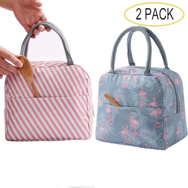 2-pack lunchväska kylväska kylbox isolerad väska lunchväska picknickväska för livsmedels transport