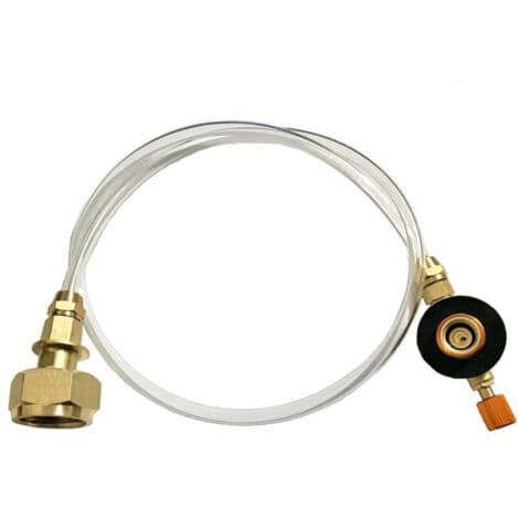 Propane Refill Adapter for Outdoor Camping — For Flat Cartridges, Burners, and Cylinders — Coupling/Refill Valve
