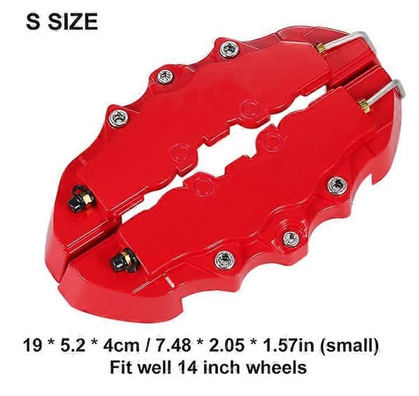 4 pcs ABS Plastic Universal 3D Style Front Rear Disc Brake Caliper Cover Kit, 8 Colors Silver