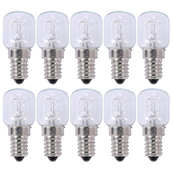 10x E14 Högtemperaturlampa 500 Grader 25w Halogen Bubbellampa