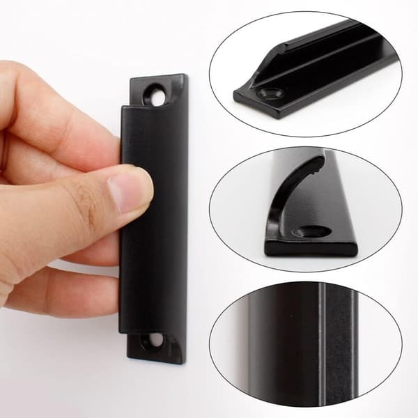Aluminum Sliding Door Handle, Black Kitchen Cabinet Handle, Available for Balcony Doors, Sliding Doors, Drawers