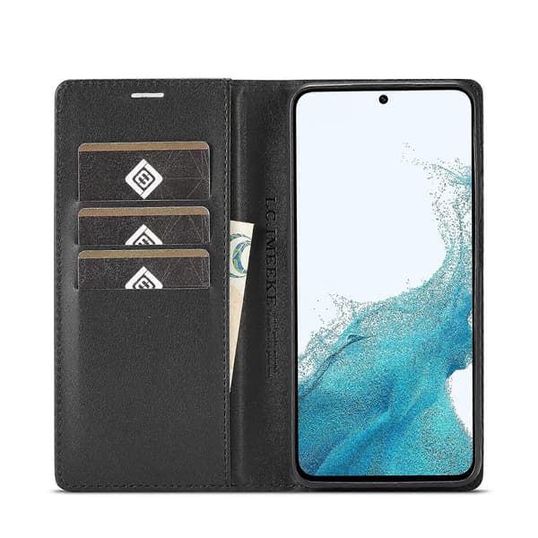 Til Samsung Galaxy A34 5G LC.IMEEKE Kulfiberlæder Telefoncover
