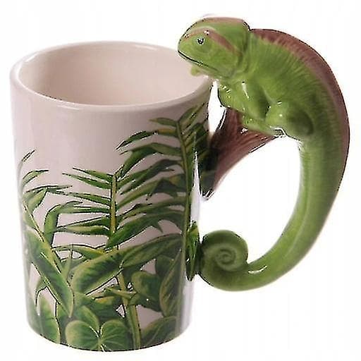 Keramisk 3D-mugg 3D Lizzle Kameleontgåva