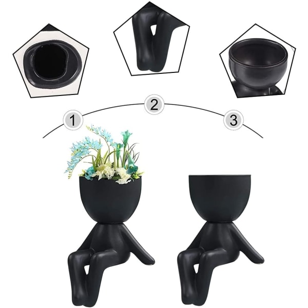 Keramisk blomkruka, kreativ suckulent planter blomkruka, små krukor, mini växtkruka, dekoration