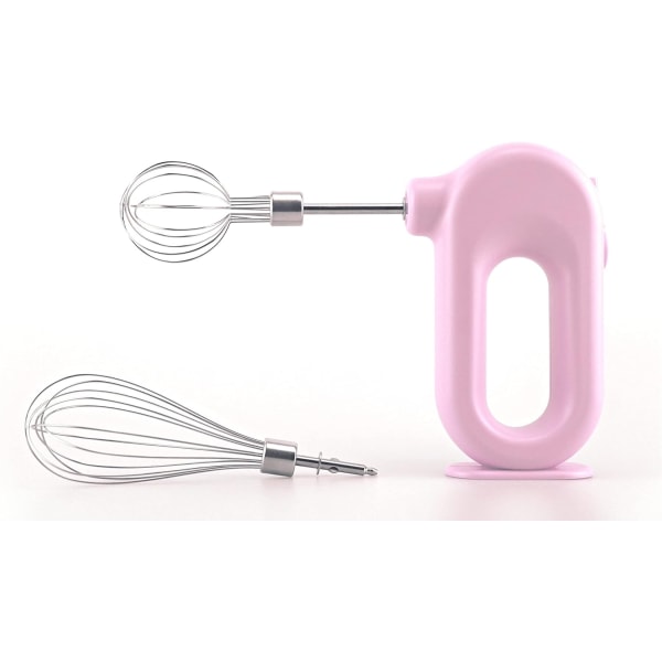 MINI Hushållssladdlös Elektrisk Handmixer, USB Laddningsbar Handhållen Äggvisp med 2 Avtagbara St