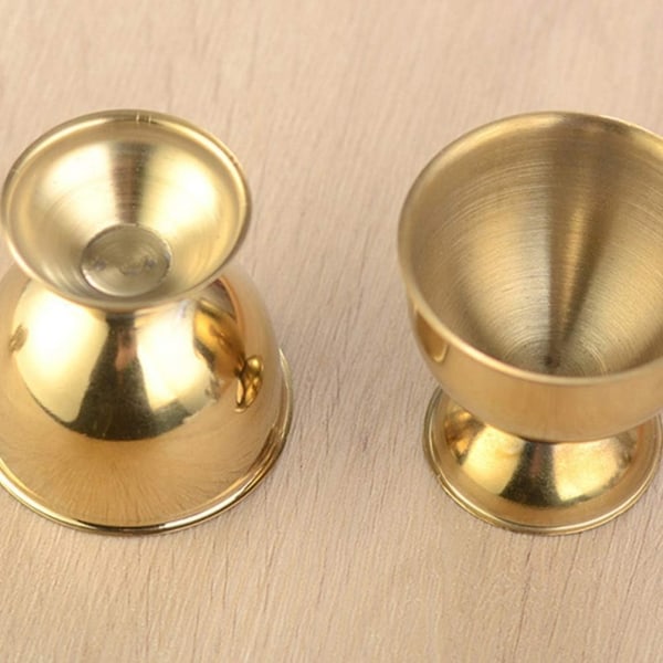 6 st äggställ i rostfritt stål, äggkopp i guld, äggbricka, äggbricka för barn, påskägg