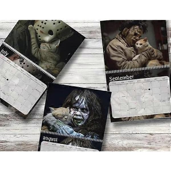 2026 Halloween Horrorfilm & Katte Vægkalender, Horror-tema Kattekalender