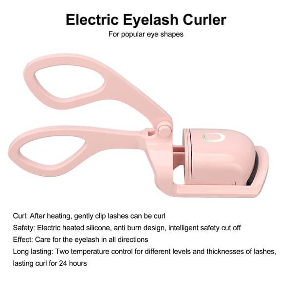 Electric Eyelash Curler, Rechargeable, Heated Eyelash Curler, Long-lasting, 2 Temperature Modes, Eyelash Tool