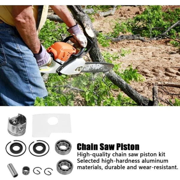 Aluminum Piston Kit, Replacement Accessory for Stihl MS180 Chainsaw MS 180 018