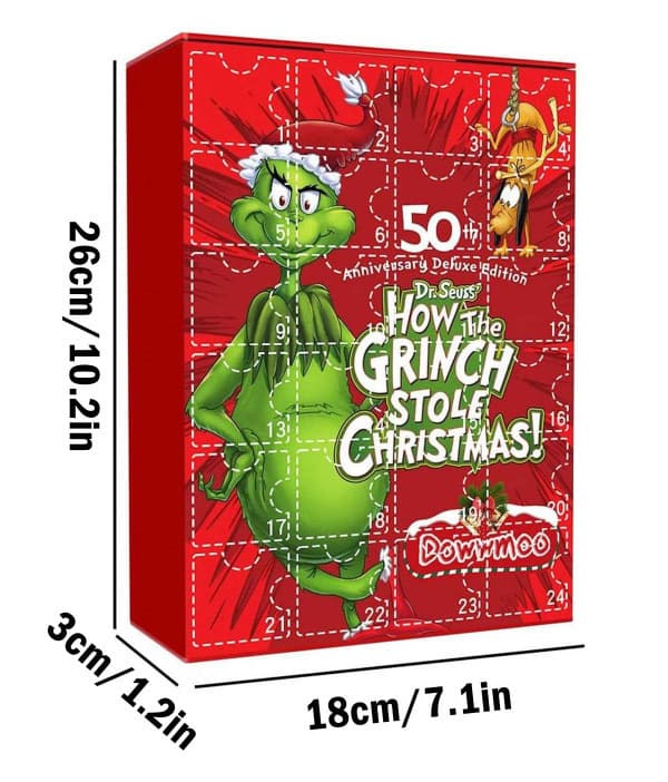 Grinch Blind Box 24 Dager Glinki Elg Akryl Blind Box Jule Blind Box Henge