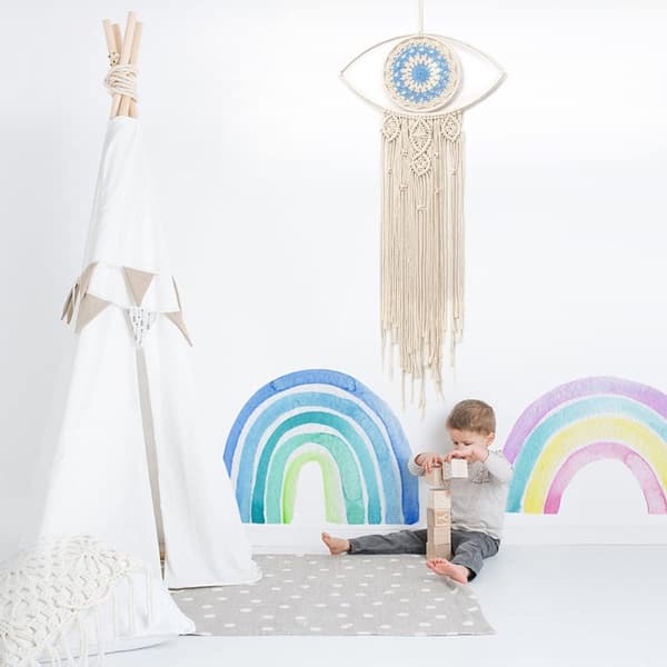 Stora Boho Drömfångare, Evil Eye Dream Catcher Hem, Sovrum Och Vägg, Handgjord Ögonväggdekor