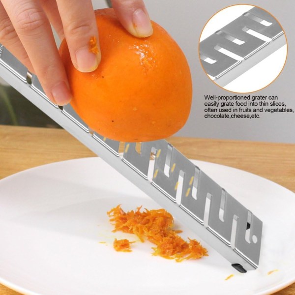 Rostfritt stål citronzester och ostjärn frukt- och grönsaksskärare (# 3-röd)