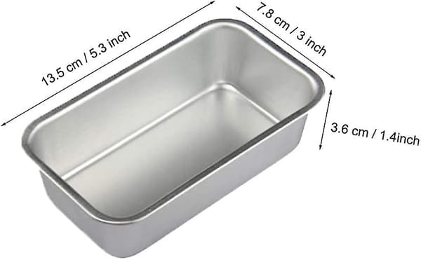 3-delat Toastform, rektangulära brödformar, kakform, non-stick, lätt att rengöra, aluminiumlegering