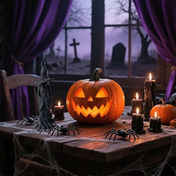 Cracker Barrel Trädhäxa Staty Halloween Dekor Gåva Ny - 20/30 cm