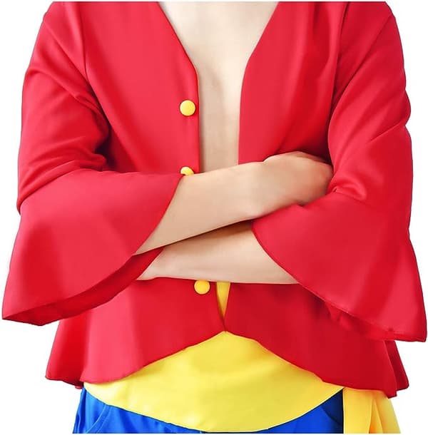 4st Luffy set Halloween animedräkt för barn vuxen