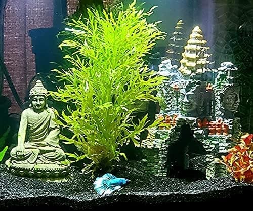 Stor Buddha-staty för akvarium - Akvarieprydnad med hål för kampfisk