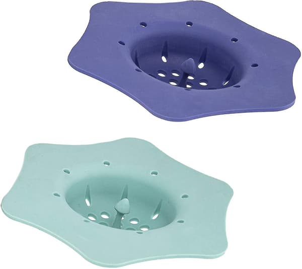 Diskbänkssil, Silikon Blomformad Flexibel Diskbänkssil, 2-pack Turkos & Blå