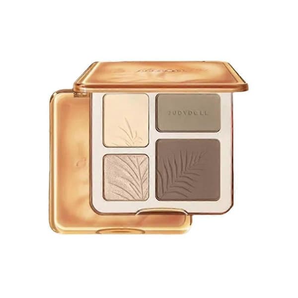 Judydoll Highlighter og Contour Palette Multi-Purpose Silkepudder til Naturlig Definition 01 Wave Shadow Disk