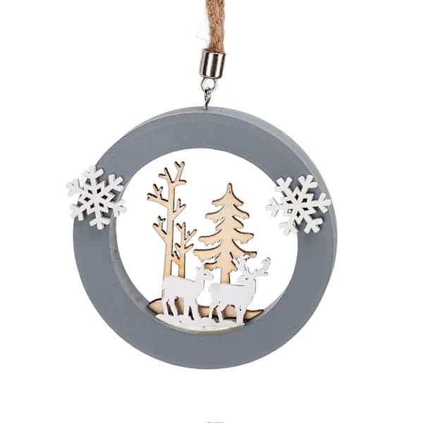 DIY Jul Ren Trä Ornament (12-delars set)