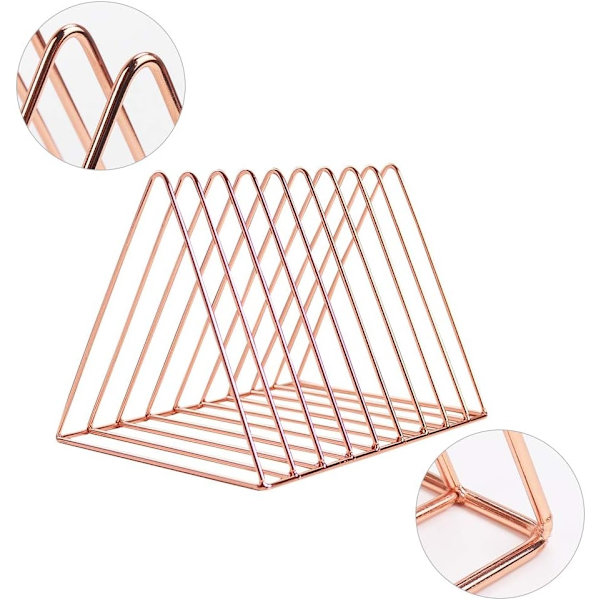 Vinyl Record Holder, 2-pack filmagasinsorganisatör för skrivbord, 9-fack skivförvaringsställ