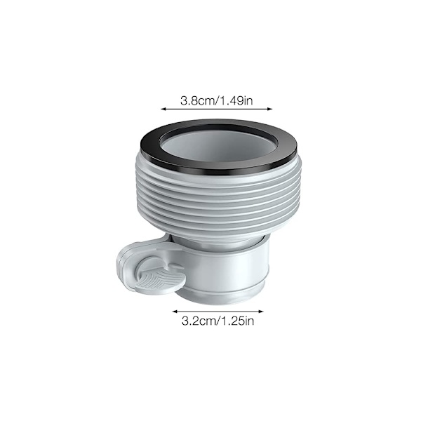 Pool Adapter, Set med 4 Pump Adapter, Pool Slang Adapter, Slang Adapter B för simbassängsfiltreringssystem (Grå)
