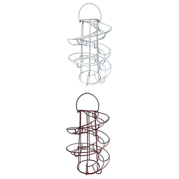 2x Modern 24 Ägg Spiral Ägg Skelter Hållare Rullställ Organizer Förvaring