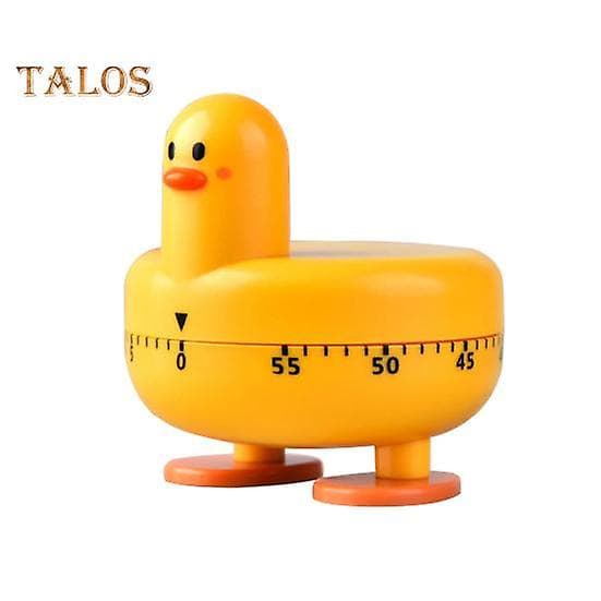 Cooking Timer Accurate Timing Long Lasting Portable Fantastic Lovely Duck Mechanical Study Timer for Office yellow