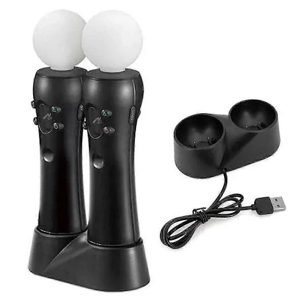 PS4 VR Move-bevægelsescontroller med dobbelt oplader; kun ladestation inkluderet