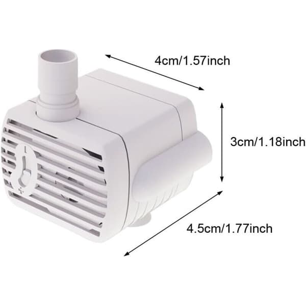 Submersible Water Pump for Pets, 5V 1A Ultra-Quiet Low Power Consumption, Adjustable Water Flow (Anti-Dry Boiling, with Light)