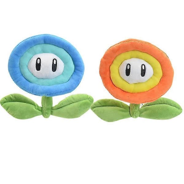 Super Mario Oransje Ildblomst Blå Isblomst Solsikke Kosedyr blå