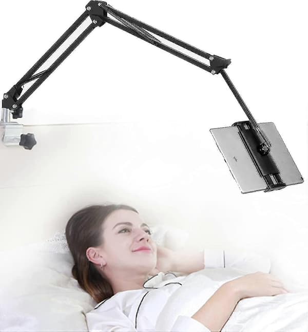 Tablet Holder for Bed, Adjustable and Foldable with 360 Degree Rotation for iPhone, iPad, Mobile Phone, Tablet, Kindle Fire or Other Devices