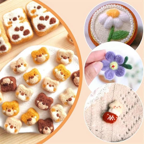 128 Pieces Needle Felting Kit, 4 Sizes Needles, Needle Felting Tools Wool Felting Supplies Set