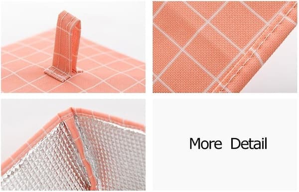 2 st Bärbara Vikbara Dammtäta Mattskydd, Intern Beläggning Håller Maten Varm (blå Geometrisk, stor)