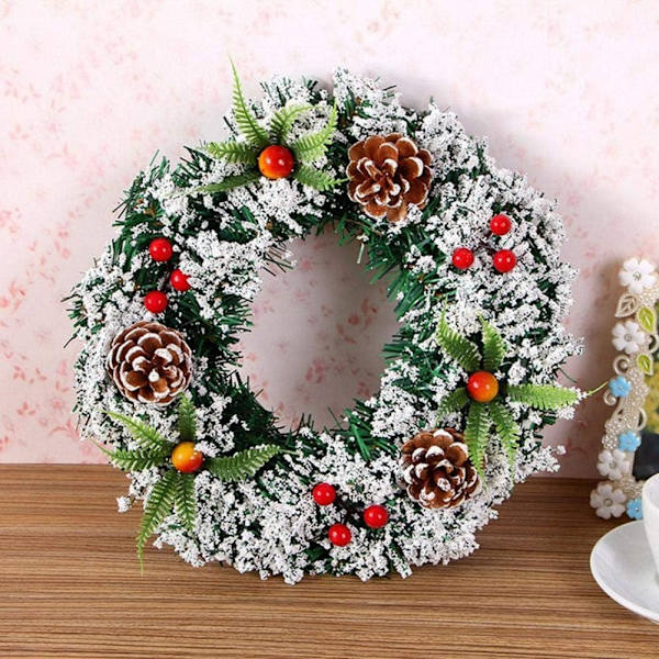 Julkrans Julkransar, Lönnlöv Pumpa Kransar 30cm, Stora Kransar Konstgjorda Blommor