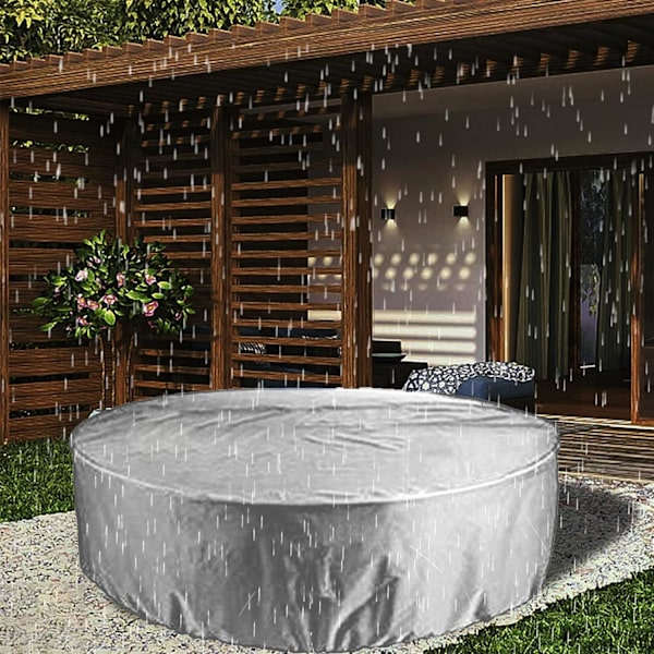 Rund poolskydd, 210D Oxford tyg poolskydd, rörformigt poolbubbelskydd med förvaring