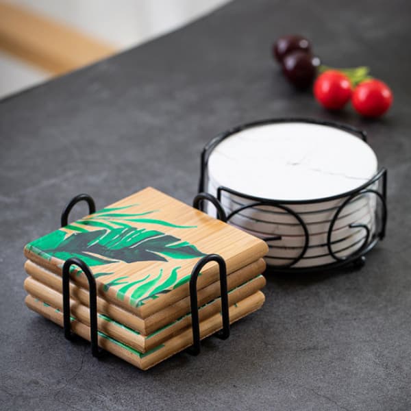 11,4*11,4*5,2cm Coaster Holder Madopbevaringsstativ Silikonebord