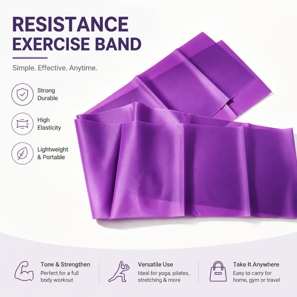 5-pack TPE Resistance Bands, Elastic Exercise Bands for Yoga, Pilates, Home Workouts