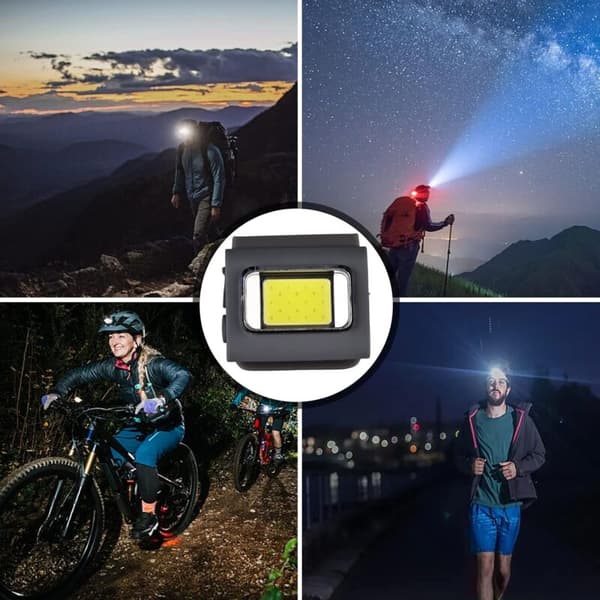 Mini LED Clip-on Headlamp, Powerful Magnetic Light, Dog Light, Emergency Light, IPX5 Waterproof with 6 Modes [Energy Class]