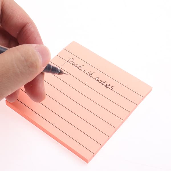 8 stk. forede selvklæbende noteblokke, 7,6 x 7,6 cm selvklæbende 8 farver Post It noteblokke forede selvklæbende farverige noteblokke til kontoret