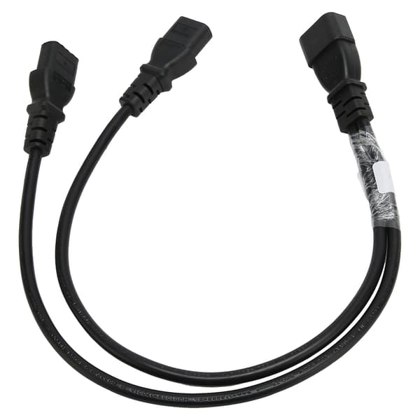 Enkelt C14 til Dobbelt 5-15R C13 Kort Strøm UPS Server Y Splitter Adapterkabel til PC Skærm Printer