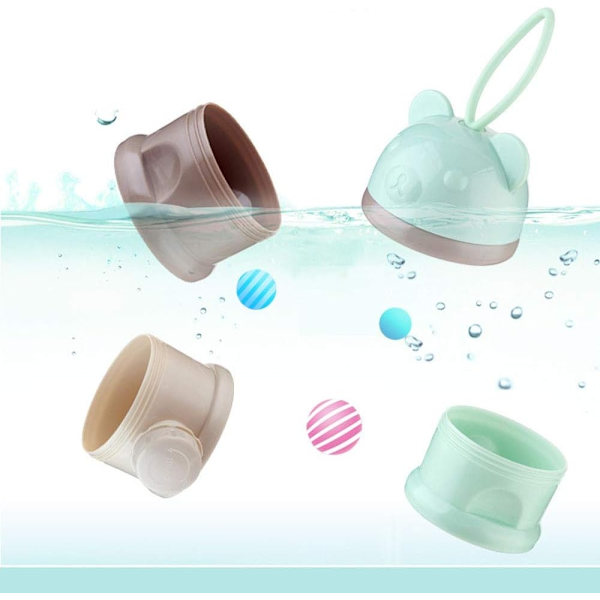 Babymatare mjölkpulverbehållare 4 fack dispenser formel