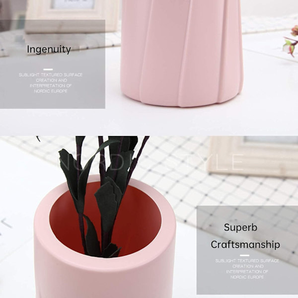 Plastvaser för blommor - Hållbara - Moderna dekorativa vaser för vardagsrum, kontor, bröllop