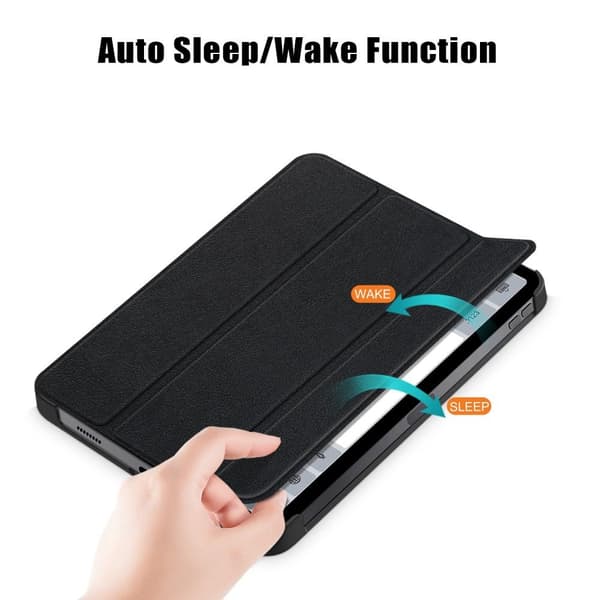Apple iPad 10.9 2022 Slim fit tri - fold case - Black Svart black