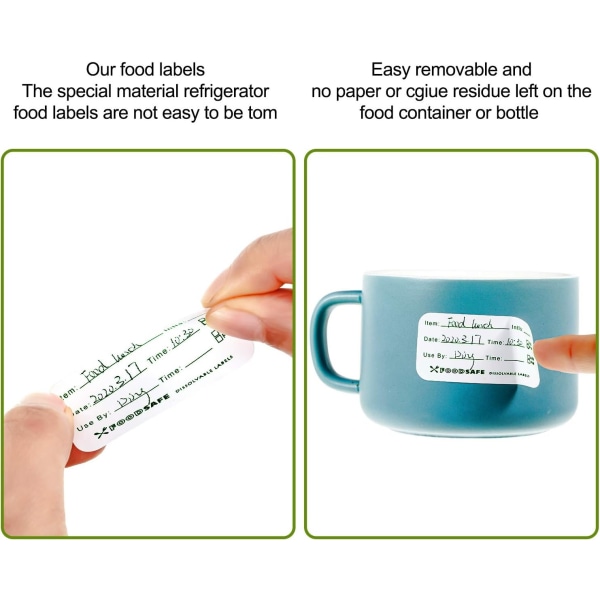 2024 Nya 900 st matförvarings etiketter självhäftande avtagbara mat etiketter matförvaring frys klistermärke