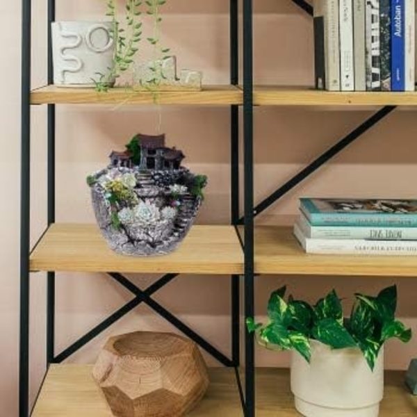 Växtkruka, Mini Trädgård Kruka Behållare Fe Trädgård Kruka Med Söt Hus Tabel Dekor
