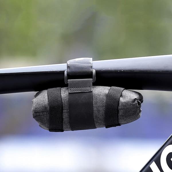 Sammenfoldelig Cykelsadeltaske - Grå Svart black